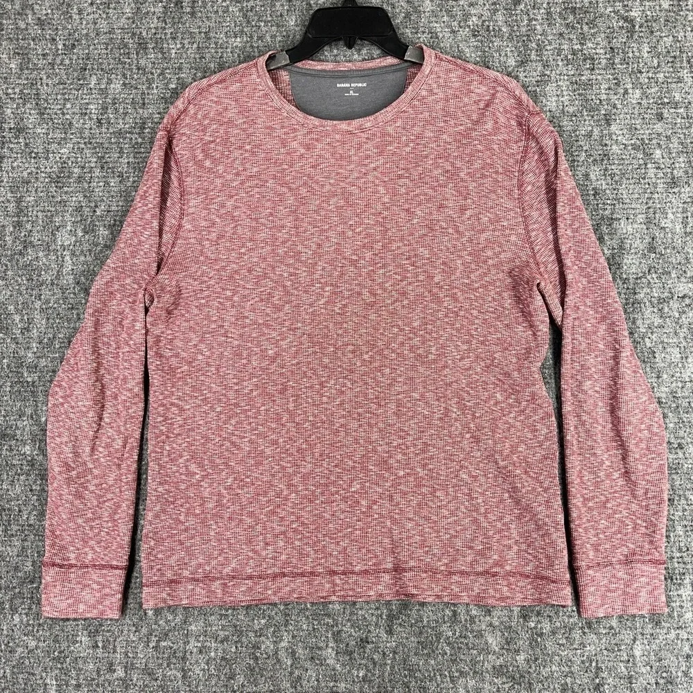 Banana Republic Top Mens XL Long Sleeve Thermal Knit‎ Modern Classic Essential